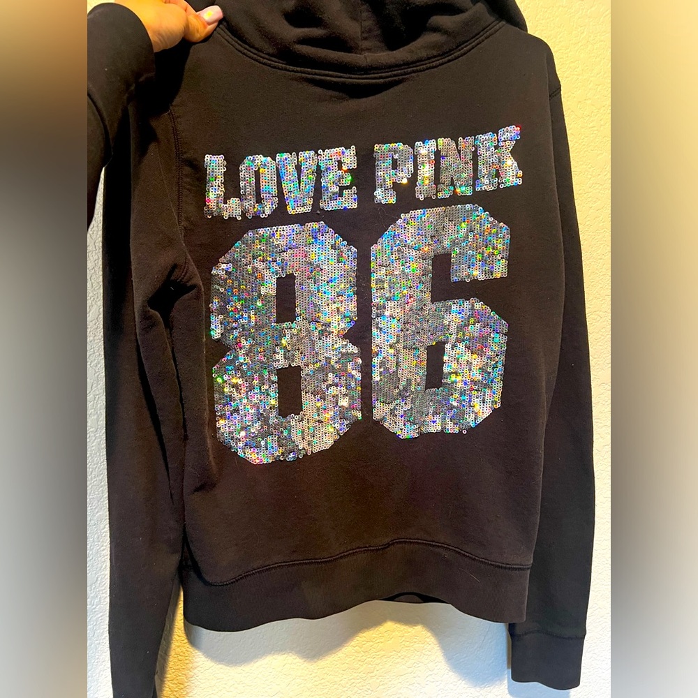 LOVE PINK sparkle 86 hoodie Victoria’s Secret PINK